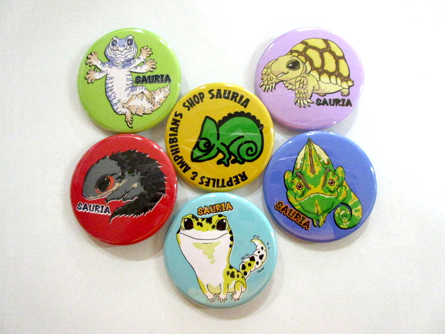 オリジナル爬虫類缶バッジ